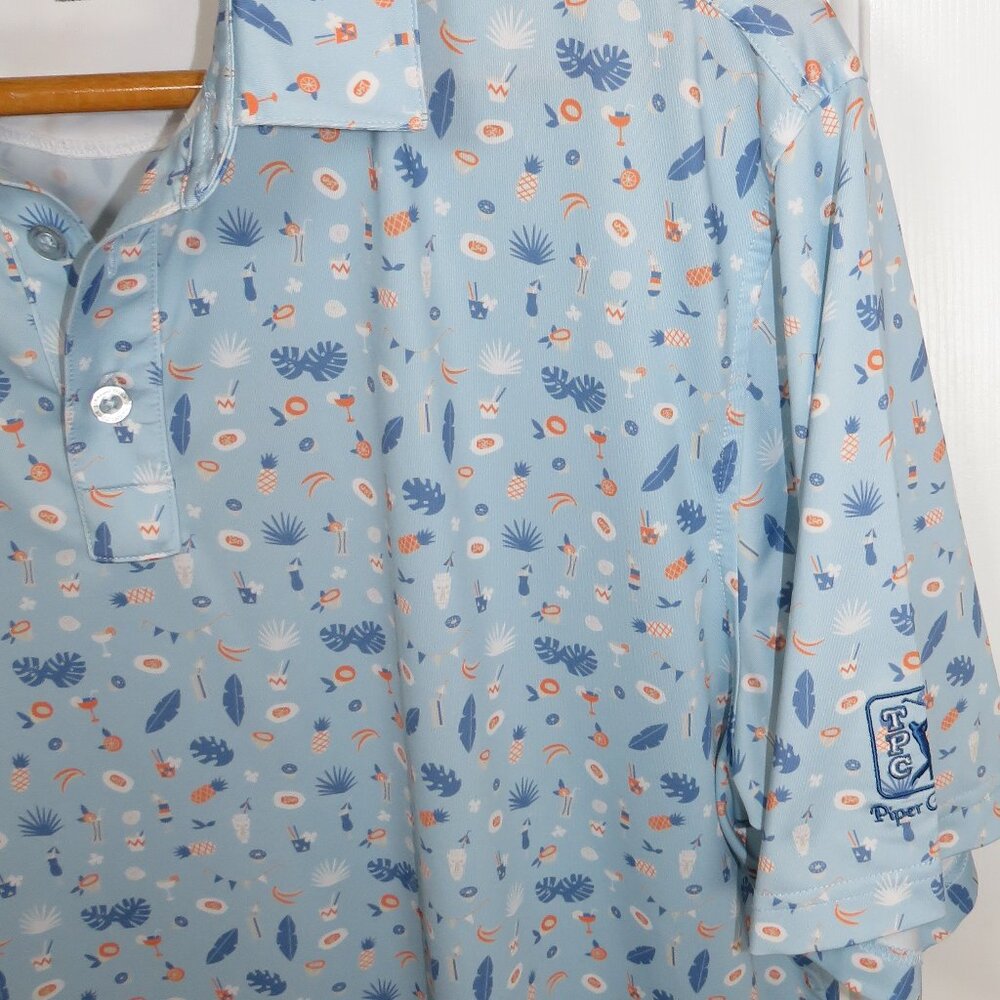 Straight Down Performance Polo Tropical Drinks Ao… - image 3